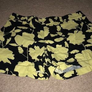 Lime green and navy shorts